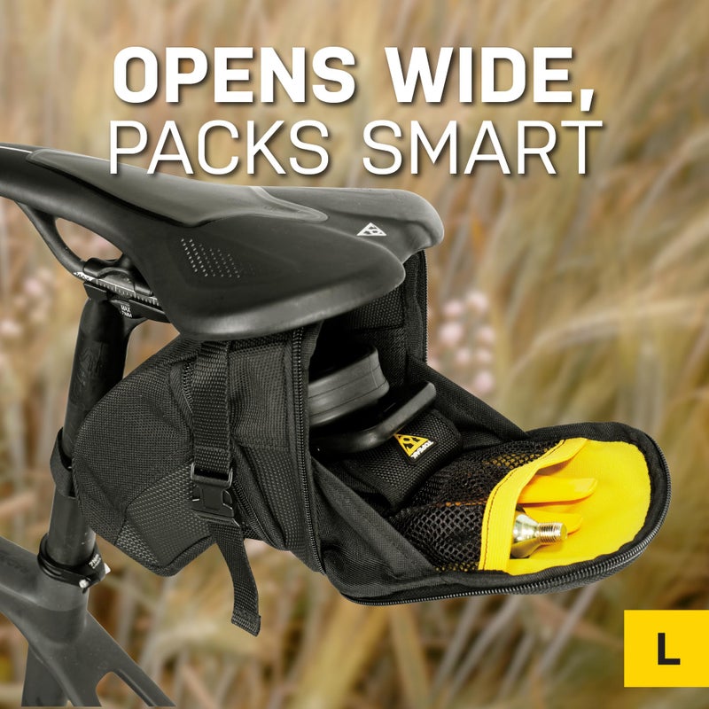 Topeak TC2262B Aero Wedge Pack with Strap Mount, Large , Black - Image 3